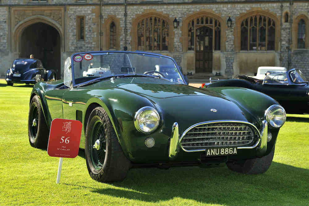Green Classic Car on lawn